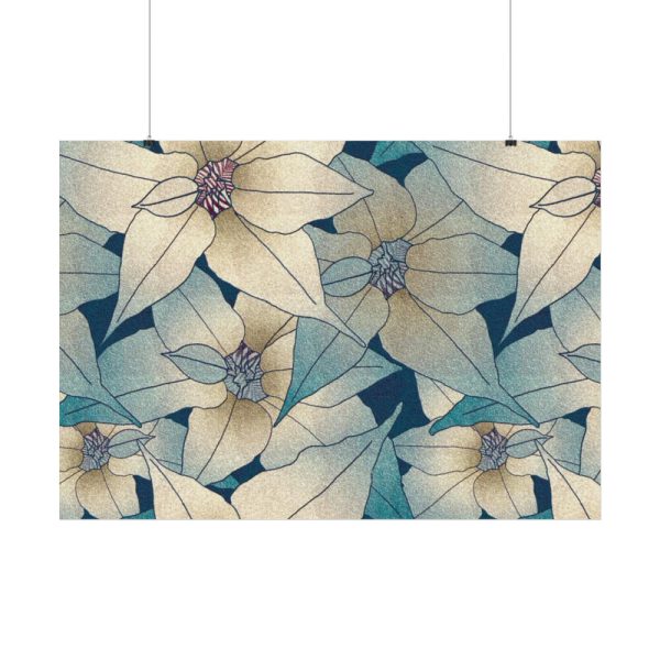 92409-101.jpg Blue Floral Pattern Poster