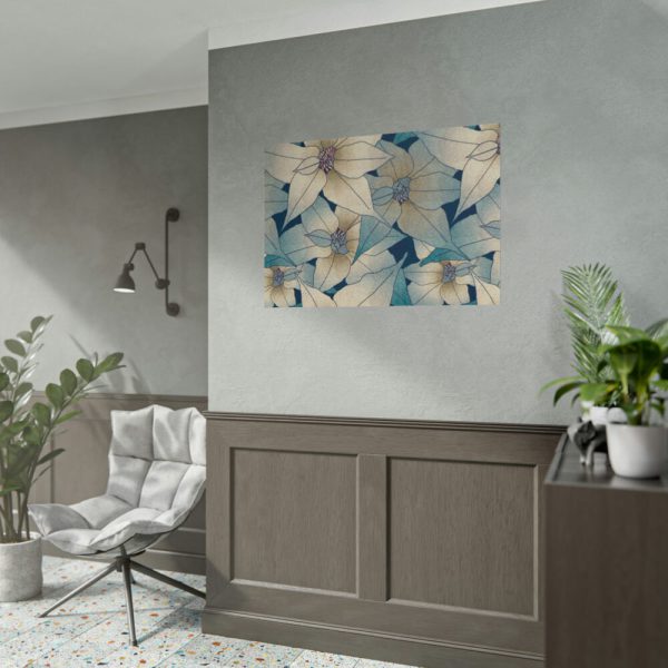 92409-104.jpg Blue Floral Pattern Poster