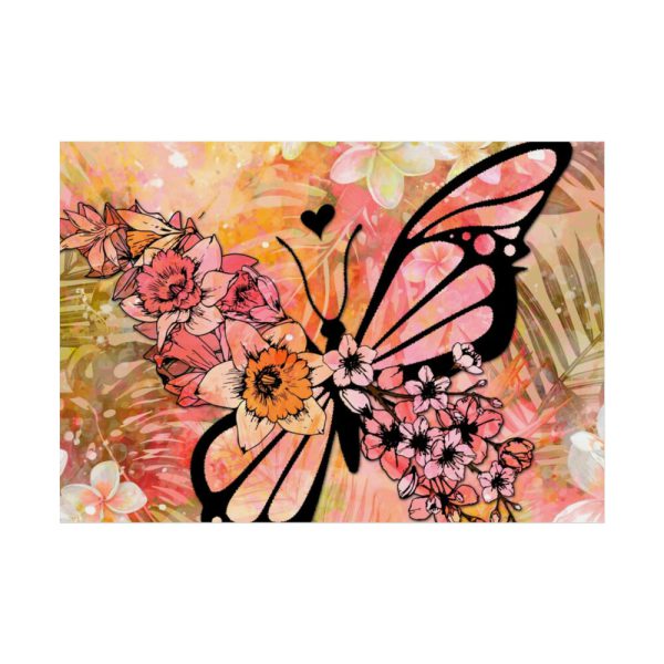 92409-130.jpg Tropical Flower Butterfly Art Poster