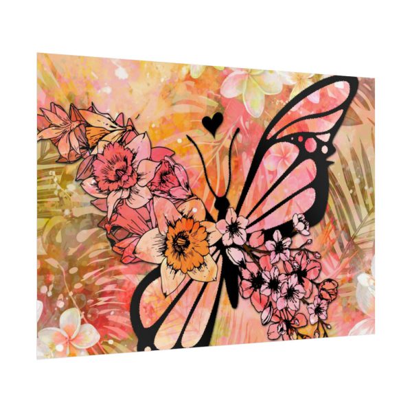 92409-132.jpg Tropical Flower Butterfly Art Poster