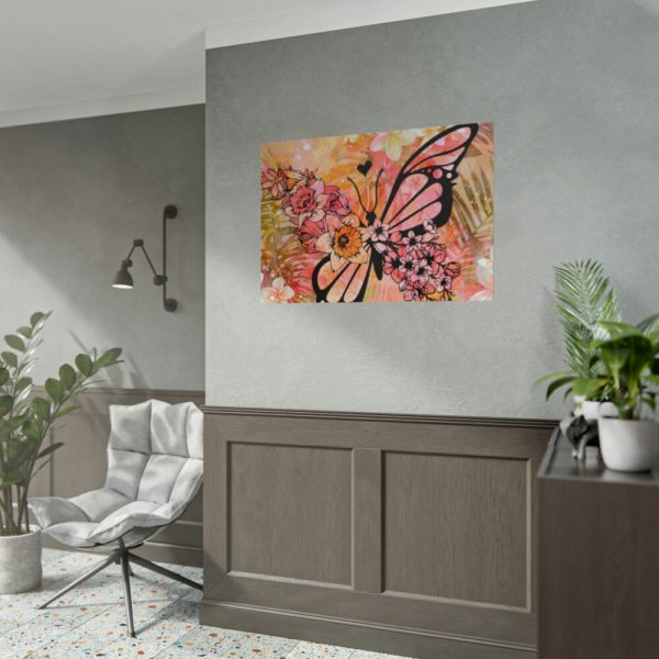 92409-134.jpg Tropical Flower Butterfly Art Poster