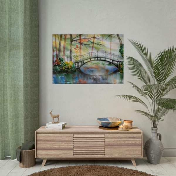 92409-148.jpg Bridge Over River Poster