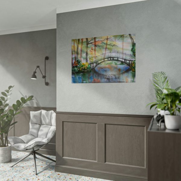 92409-149.jpg Bridge Over River Poster