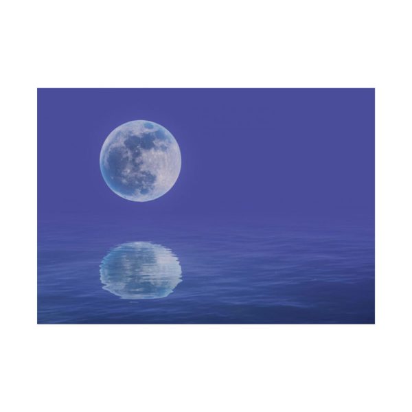 92409-150.jpg Moon Water Lake Reflection Poster
