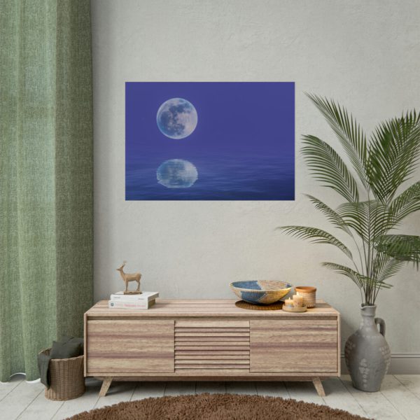 92409-153.jpg Moon Water Lake Reflection Poster