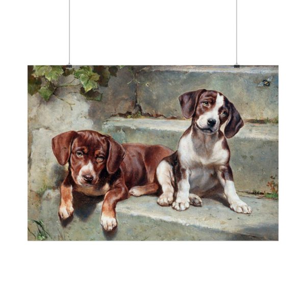 92409-226.jpg Dogs Puppies Vintage Old Poster