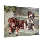 Dogs Puppies Vintage Old Poster - Image 8