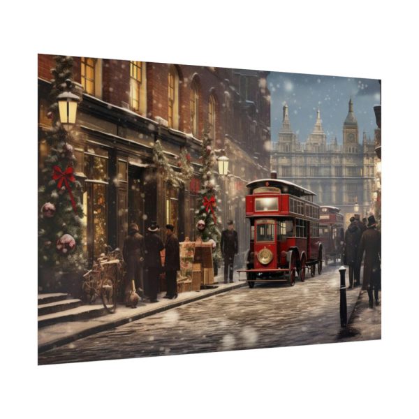 92409-232.jpg Vintage Christmas Street In London Poster