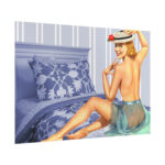 Pin-up Girl On Bed Poster - Image 8