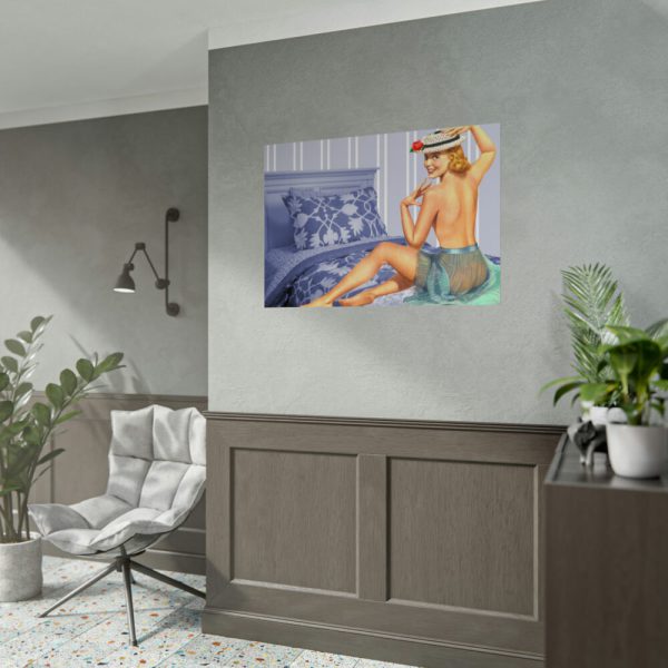 92409-249.jpg Pin-up Girl On Bed Poster