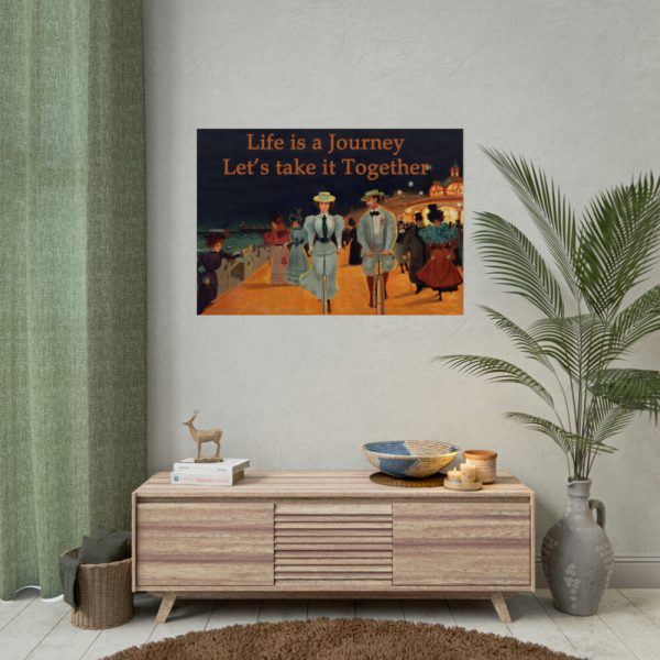 92409-268.jpg Vintage Cycling Couple Poster