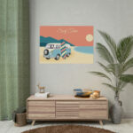 Camper Van, Surfboard, Beach Poster - Image 9