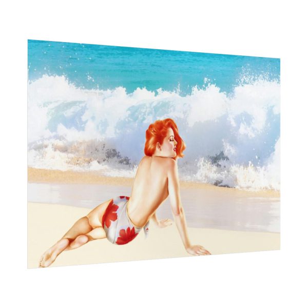 Pin-up Girl Beach Beauty Poster