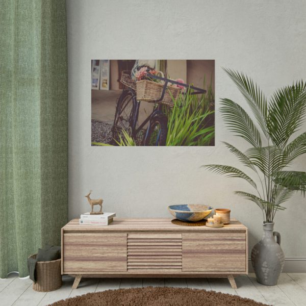 92409-363.jpg Flowers on Bicycle Poster
