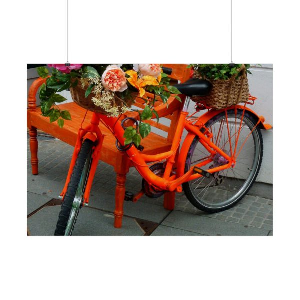 92409-366.jpg Bike Decorated With Flowers Poster
