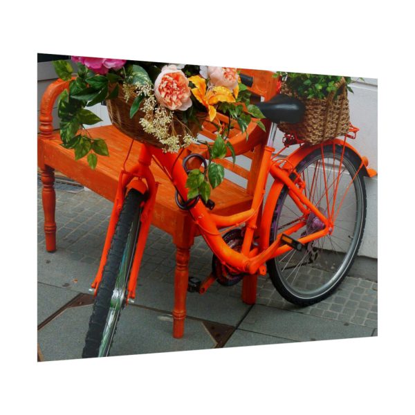 92409-367.jpg Bike Decorated With Flowers Poster