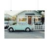 Vintage Car and House Poster