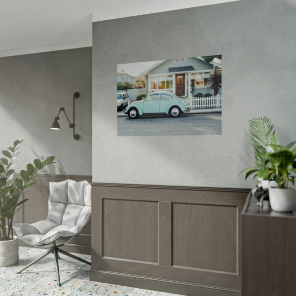 Vintage Car and House Poster