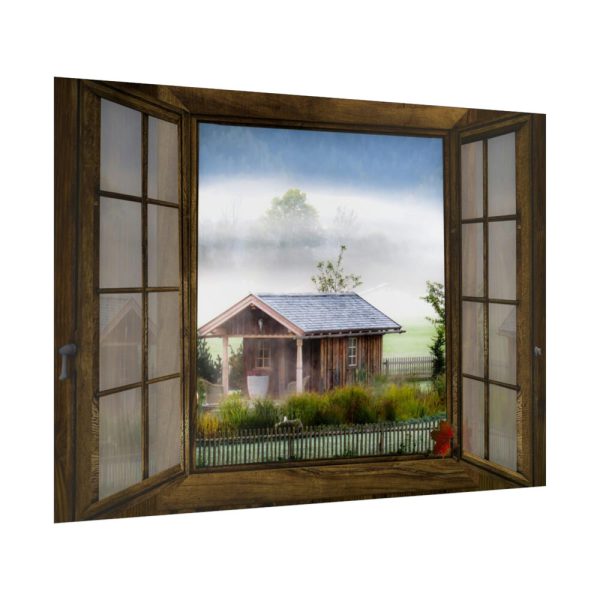 92409-387.jpg Autumn Outlook Landscape Fog Poster
