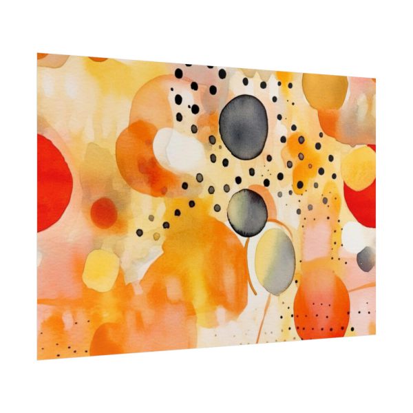 92409-42.jpg Orange Yellow Abstract Artwork Poster