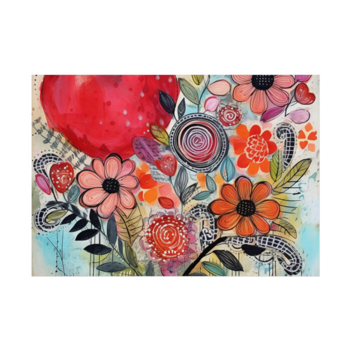Valentine Doodle Art Paper Poster - Image 6