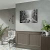 Black and White Venice Canal During Heavy Rain Poster