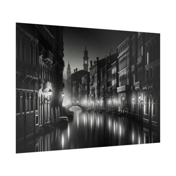 92409-507.jpg Venice Canal at Night Poster