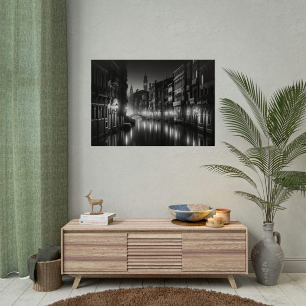 92409-508.jpg Venice Canal at Night Poster