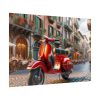 Red Vespa in Italy II Poster