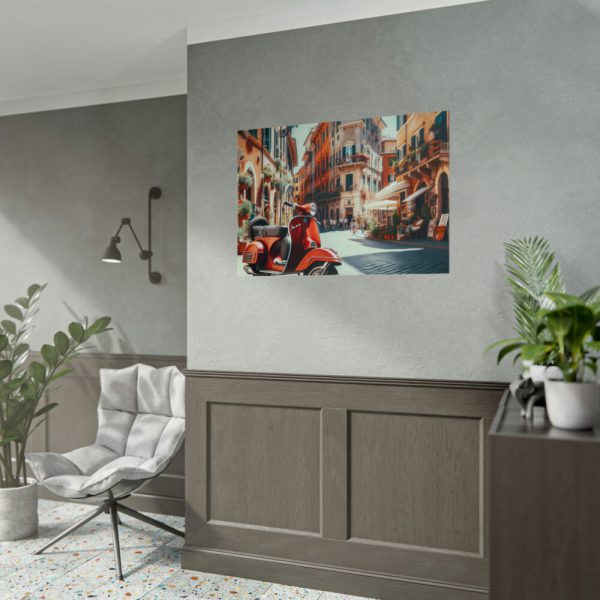 92409-529.jpg Red Vespa in Italy I Poster