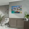 Greek Coastal Town Poster