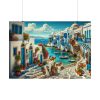92409-616.jpg Greek Island Scene Poster