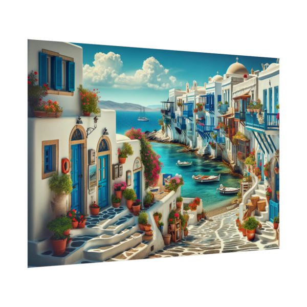 92409-617.jpg Greek Island Scene Poster