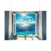 View of the Sea From the Window in Greece Poster