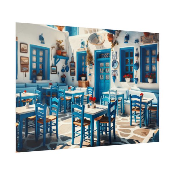 Blue Tavern in Greece Poster