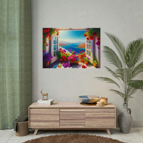92409-648.jpg Window View in Greece Poster