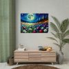 92409-668.jpg Moonlit Field of Colorful Flowers Poster