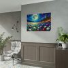 92409-669.jpg Moonlit Field of Colorful Flowers Poster
