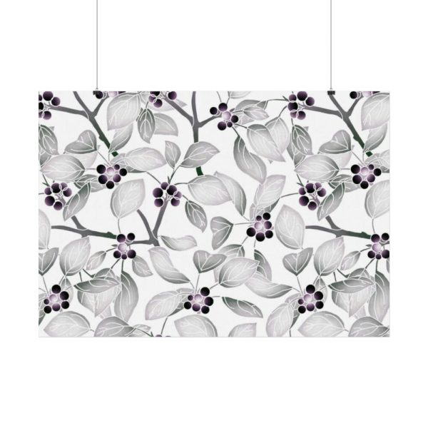 92409-76.jpg Grey Floral Pattern Poster