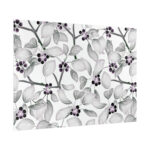 Grey Floral Pattern Poster - Image 8
