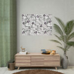 Grey Floral Pattern Poster - Image 9