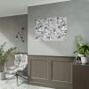 92409-79.jpg Grey Floral Pattern Poster