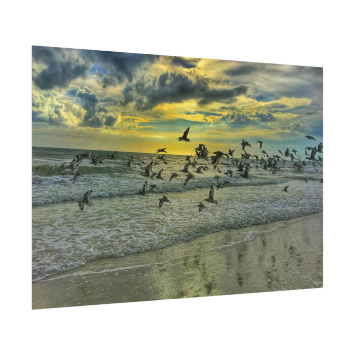Convey of Birds are Flying Duing Sunset Poster - Image 8