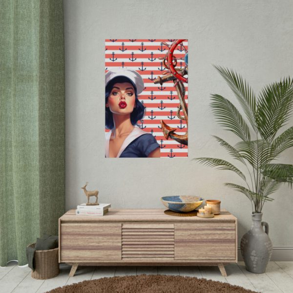 92410-113.jpg Nautical Pinup Girl I Poster
