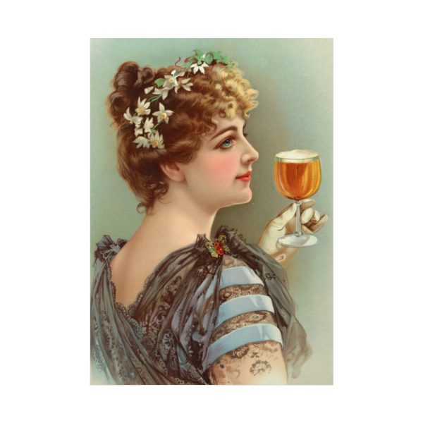 92410-130.jpg Vintage Beer Woman Poster