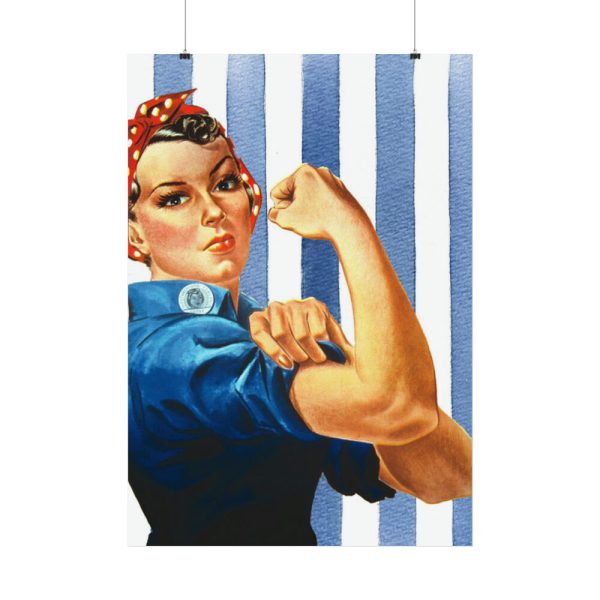 Retro Woman We Can Do It Poster