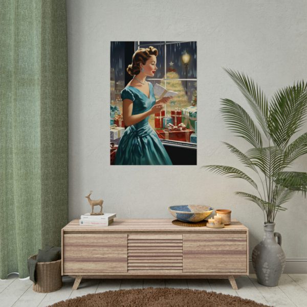 92410-173.jpg Retro 1950s Lady Christmas Poster