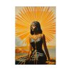 Woman Adoring The Sun Travel Poster