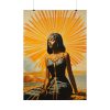 Woman Adoring The Sun Travel Poster