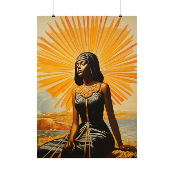 Woman Adoring The Sun Travel Poster